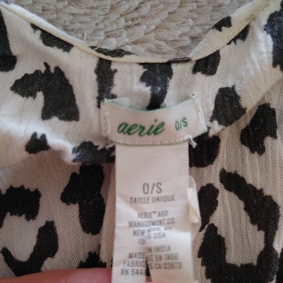 Aerie Black & White Cheetah Print Kimono ~ Size OS - Picture 9 of 10